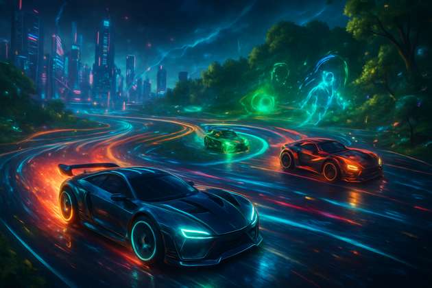 Neon Harmony: Race Circuit - 3D Racing by Jabali AI