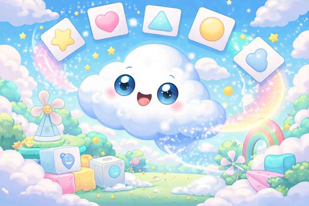Cloud Cuddle Shapes - Jabali AI Poster