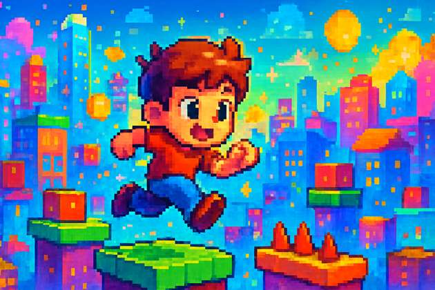 Pixel Rooftop Rush - Rhythm Platformer by Jabali AI