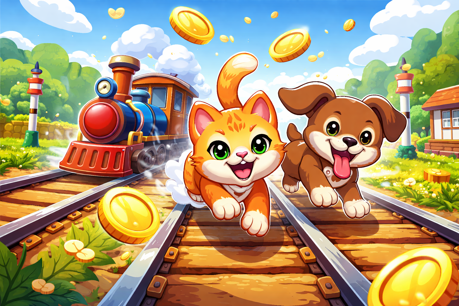 Cat running game - Instant game by Jabali AI