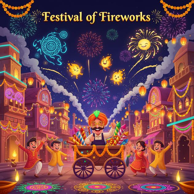Festival of Fireworks - Jabali AI Poster