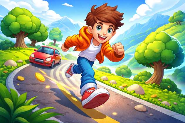 Hill Runner Rush - Jabali AI Poster