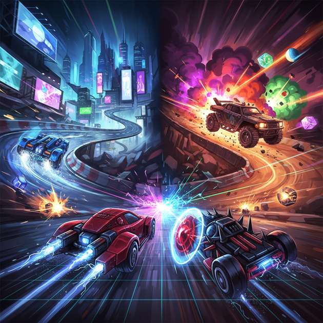 Neon Fury: Combat Racing - Jabali AI Poster