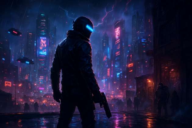 Neon Divide - Jabali AI Poster