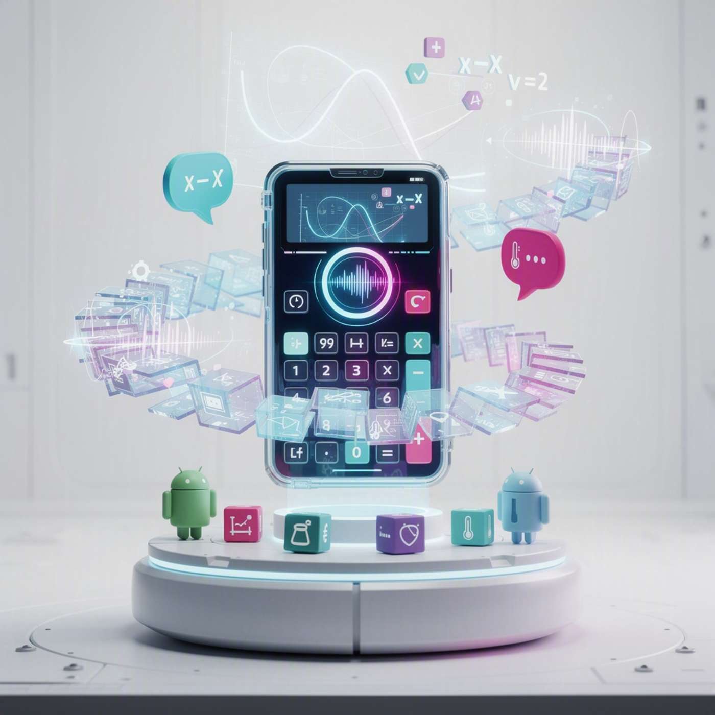 Neon Calc AI 3D game artwork