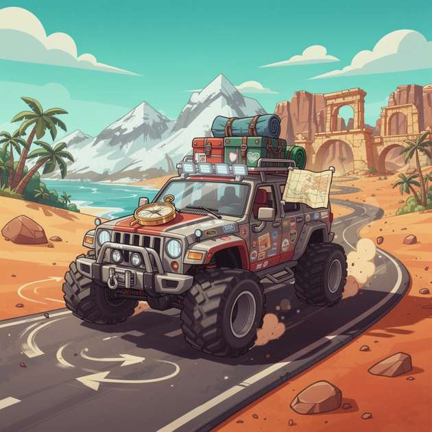 Road Trip Rush - Jabali AI Poster