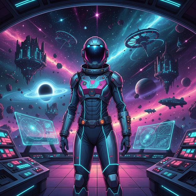 Neon Galaxy Quest - Jabali AI Poster