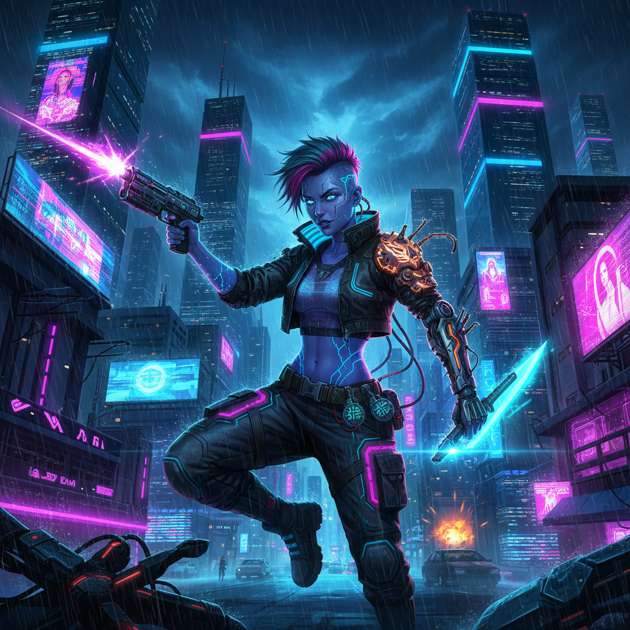 Neon Ascendant - Jabali AI Poster