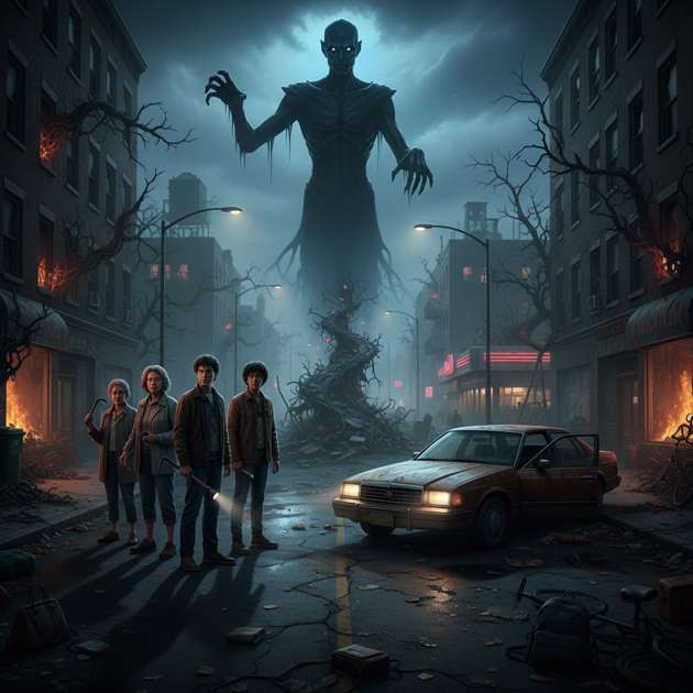 City Beneath the Veil - Jabali AI Poster