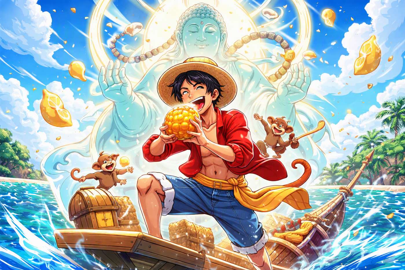 Luffy Eats Buddha game artwork
