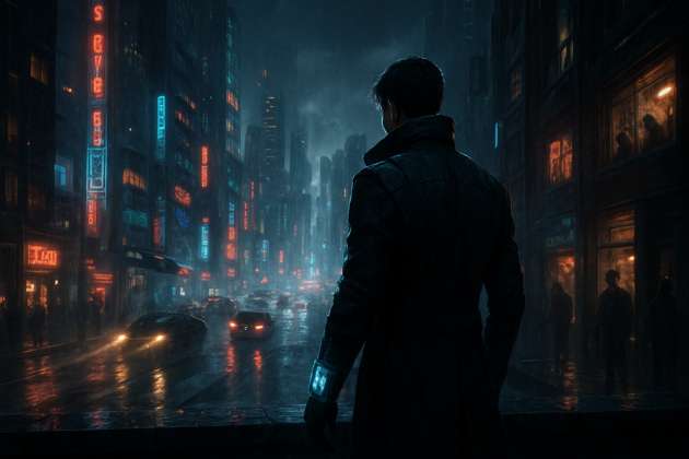 Neon Divide - Jabali AI Poster