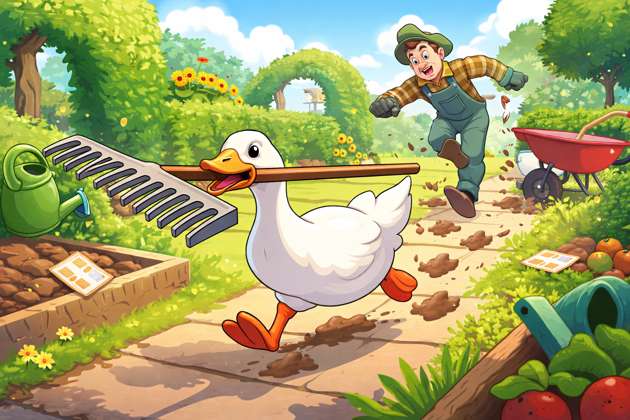 Rake Off Goose On The Loose - Jabali AI Poster