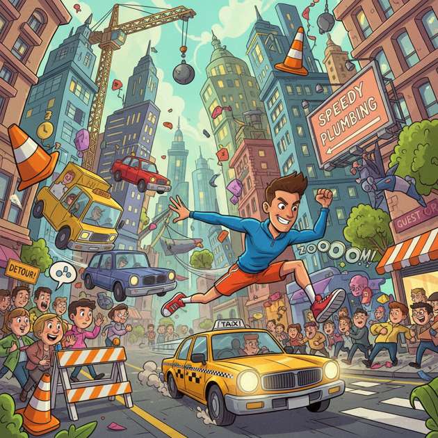 City Dash Mayhem - Jabali AI Poster