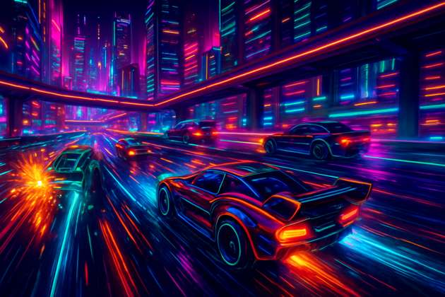 Neon Fury: Turbo Combat - Jabali AI Poster