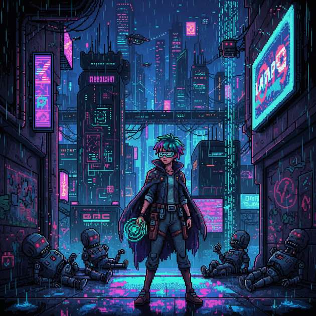 Neon Circuit Run - Jabali AI Poster
