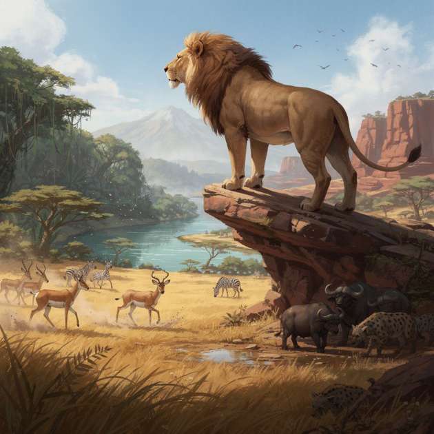 Savanna King - Jabali AI Poster