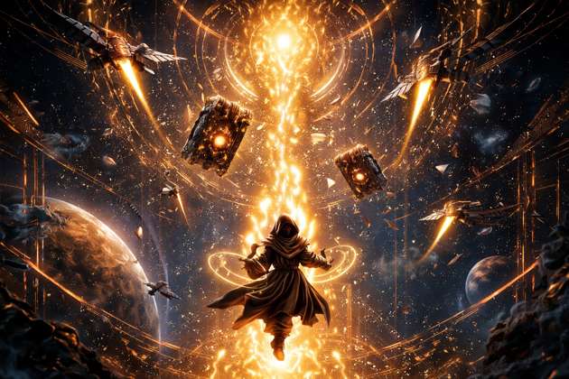 Golden Grid Spellstorm - Jabali AI Poster
