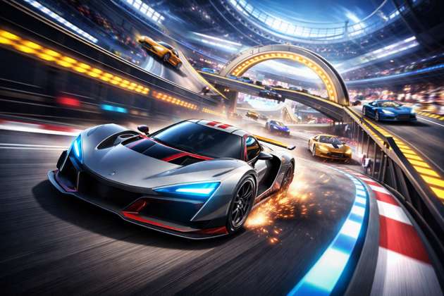 Supercar Track Rush - Jabali AI Poster