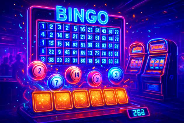 Neon Bingo Slots - Jabali AI Poster