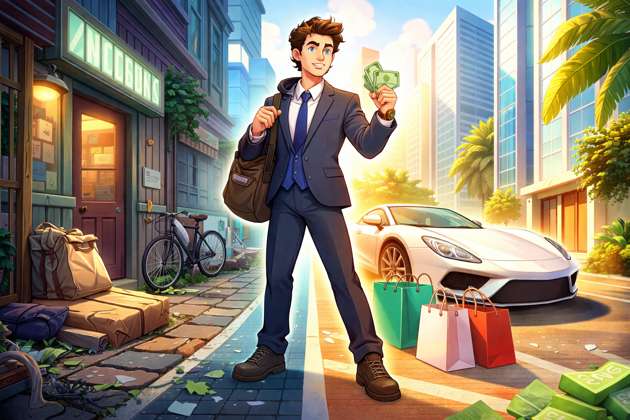 Rags to Riches Life Simulator - Jabali AI Poster