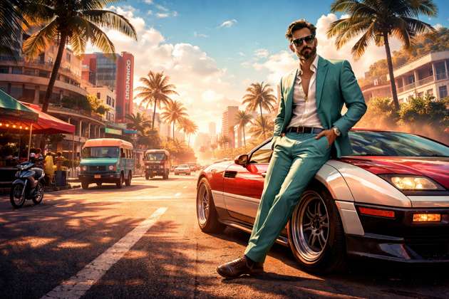 Masana Vice Streets - Jabali AI Poster