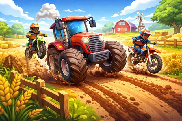 Tractor Bike Rally - Jabali AI Poster