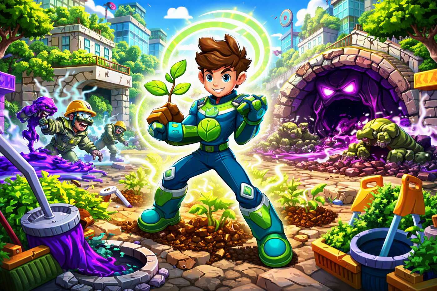 Echo Warrior City Rescue game artwork