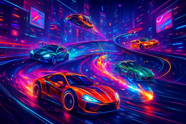 Neon Velocity: Combat Rush - Jabali AI Poster