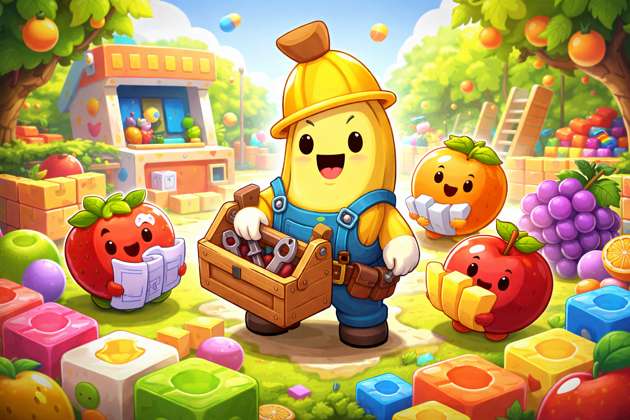 Fruit Frenzy Kit fruits name - Jabali AI Poster