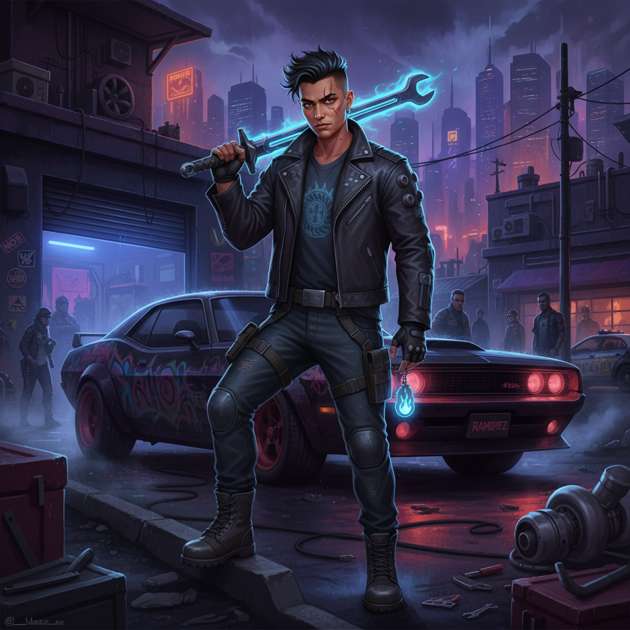 Neon Streets Unleashed - Jabali AI Poster