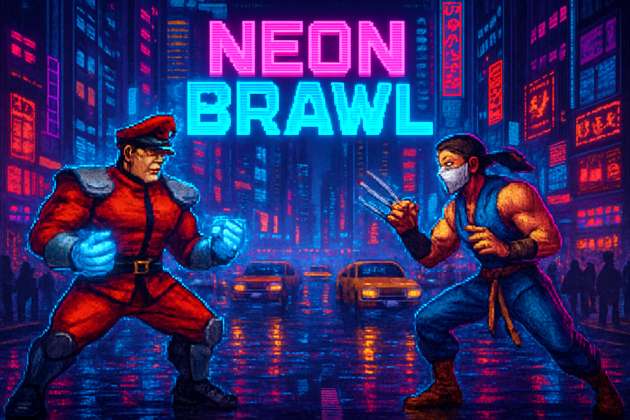 Neon Brawl - Jabali AI Poster