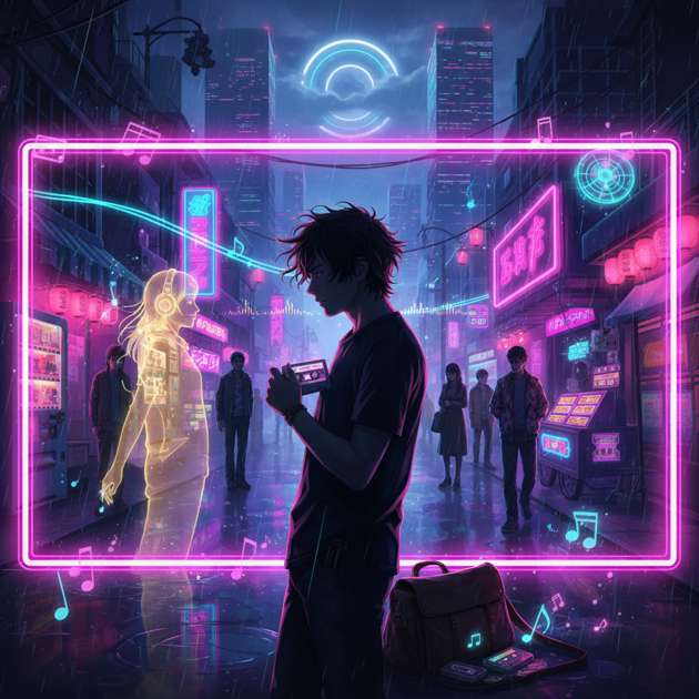 Mixtape Under Neon Rain - Jabali AI Poster
