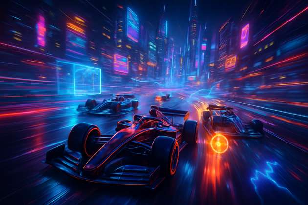 Neon Circuit Rivals - Jabali AI Poster