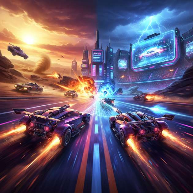 Neon Rivals: Turbo Combat - 3D Racing by Jabali AI