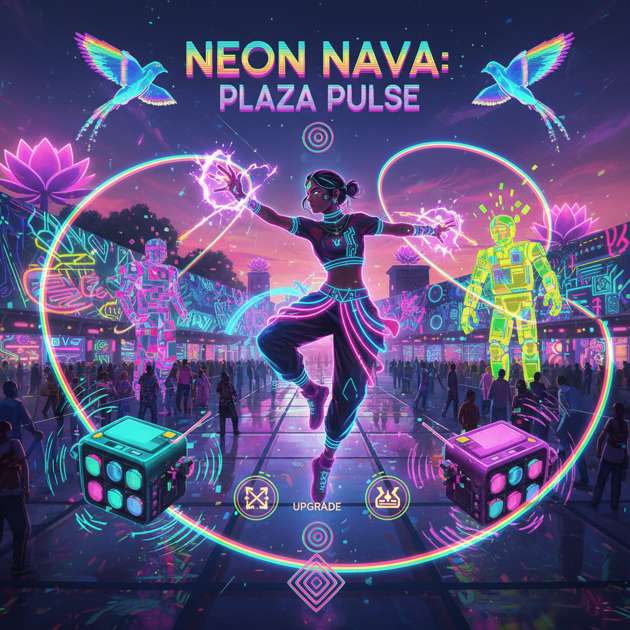 Neon Navya: Plaza Pulse - Jabali AI Poster