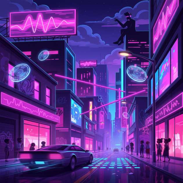 Neon Beats Underground - Jabali AI Poster