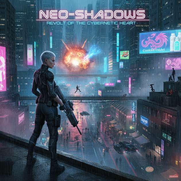 Neon City Uprising - Jabali AI Poster