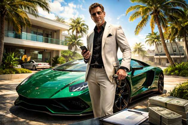 Michael's Green Ride Riches - Jabali AI Poster