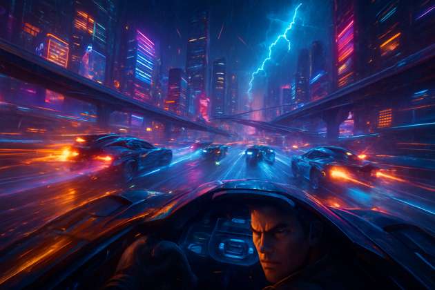 Neon Velocity: Battle Drift - Jabali AI Poster