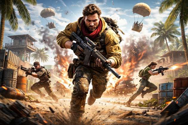 Battle Royale Fire Zone - Jabali AI Poster