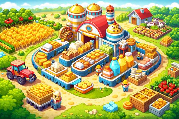 Idle Farm Factory Tycoon - Jabali AI Poster