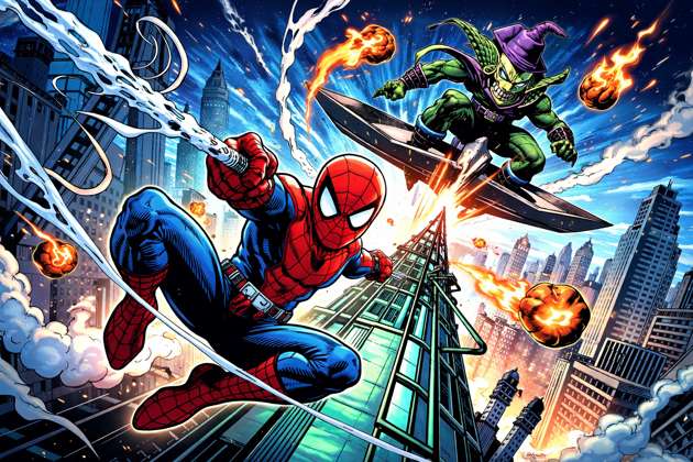 Spider-Hero: Oscorp Showdown - Jabali AI Poster