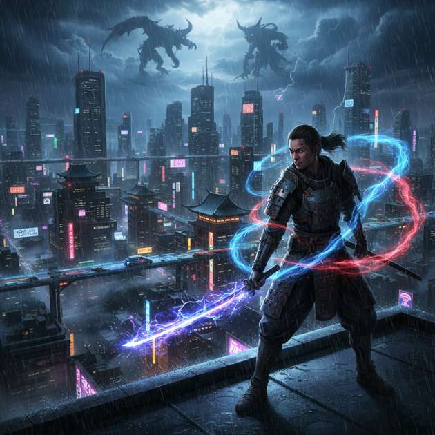 City of Ashen Blades - Jabali AI Poster