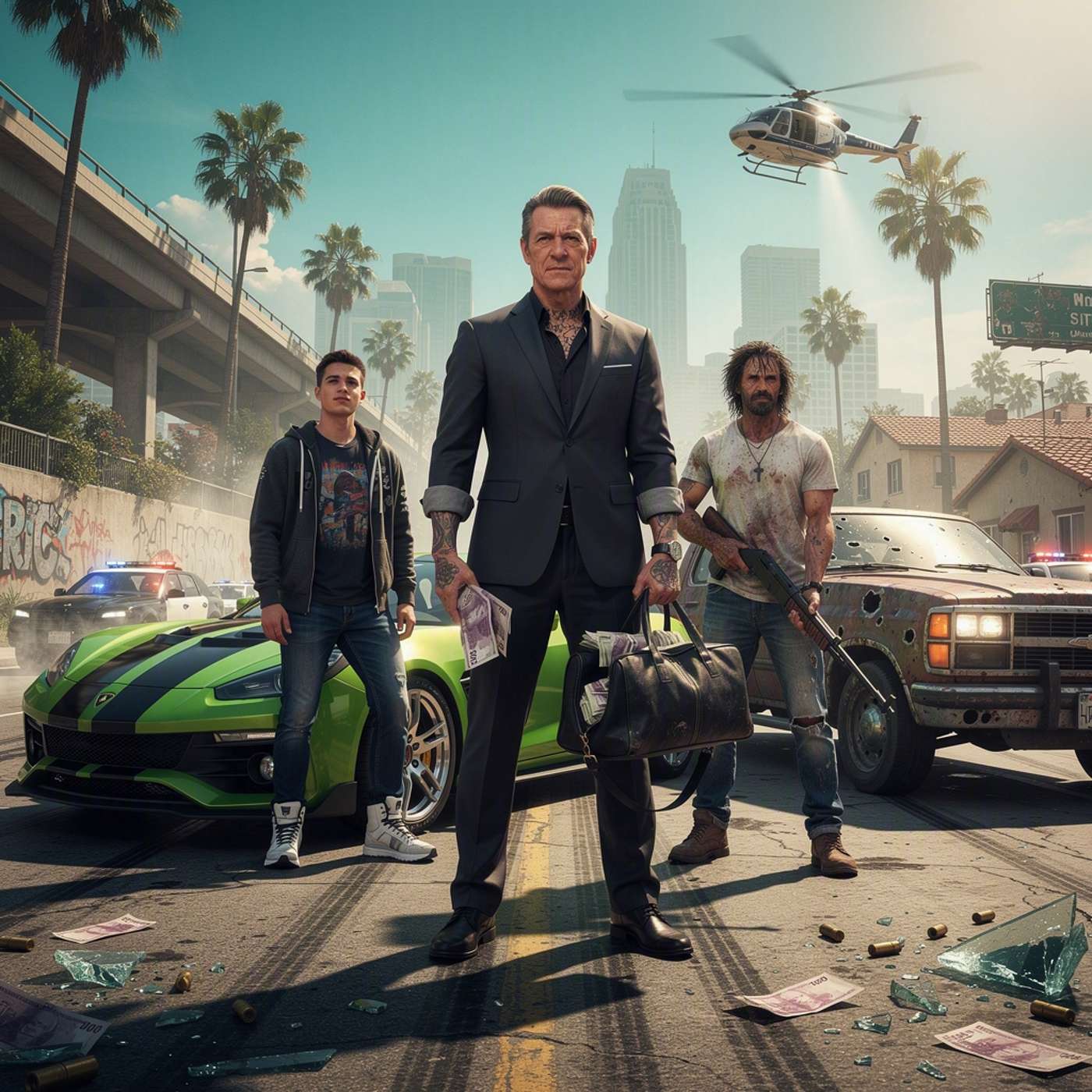 Desi Openworld Crime Trio game artwork