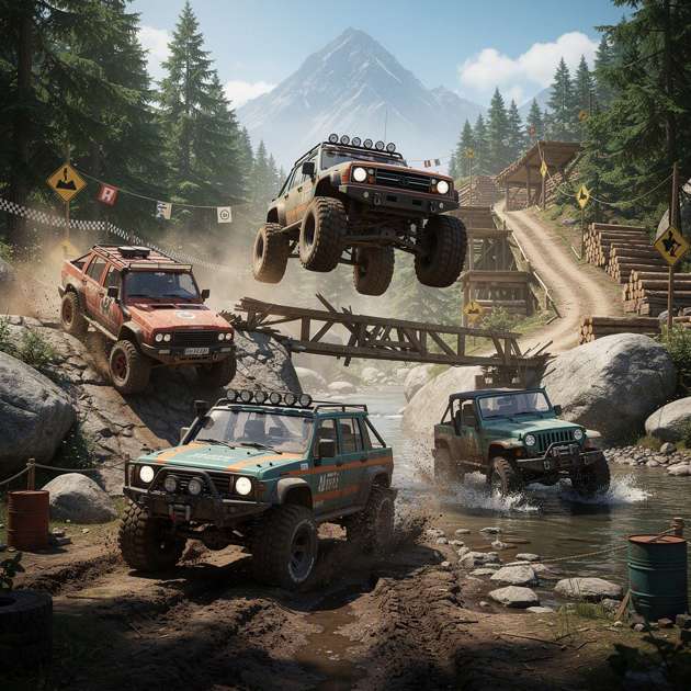 Offroad Car Quest 3D - Jabali AI Poster