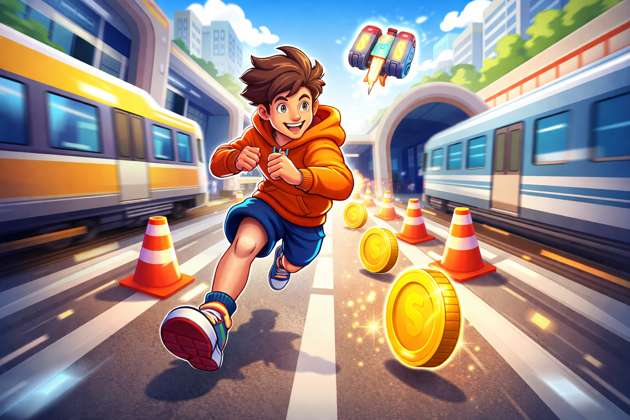City Dash Escape - Jabali AI Poster