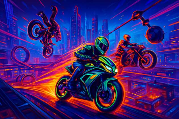 Gravity Run: Neon Riders - Jabali AI Poster