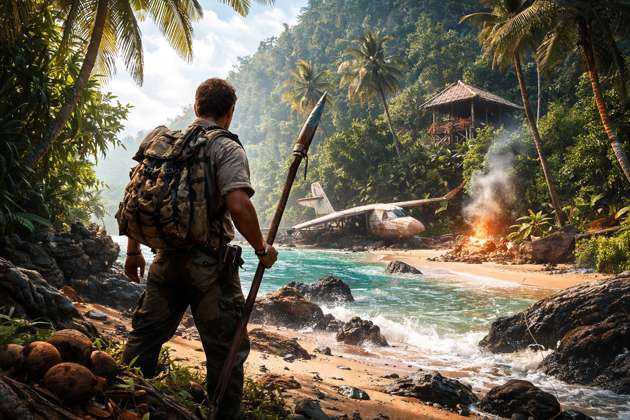 Island Survival Saga - Jabali AI Poster