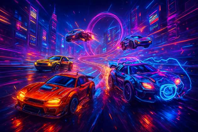 Neon Velocity: Combat League - Jabali AI Poster