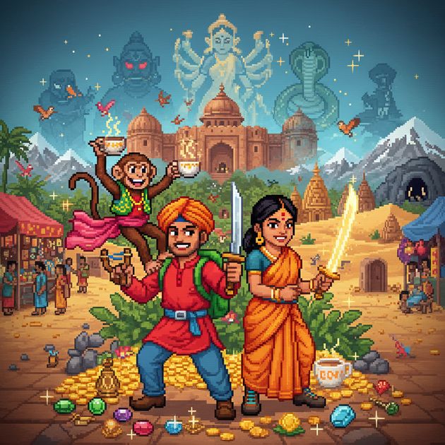 Fortunes of the Sacred Langur - Jabali AI Poster